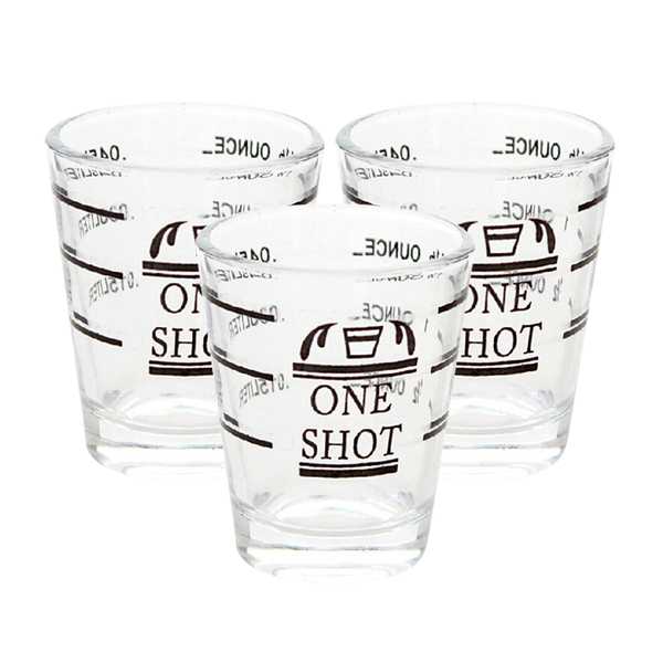 Krome Shot Glass “ONE SHOT” Professional Lined Measure