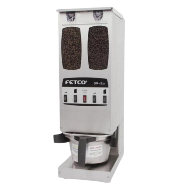 Fetco GR 2.2 Double Hopper Coffee Grinder (4 Batch Buttons)