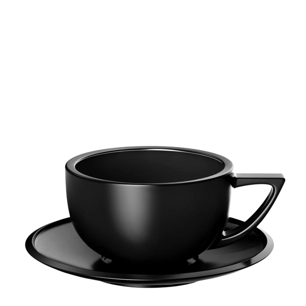 MHW-3BOMBER 280ml Sawada Ceramic Coffee Cup with Saucer Black