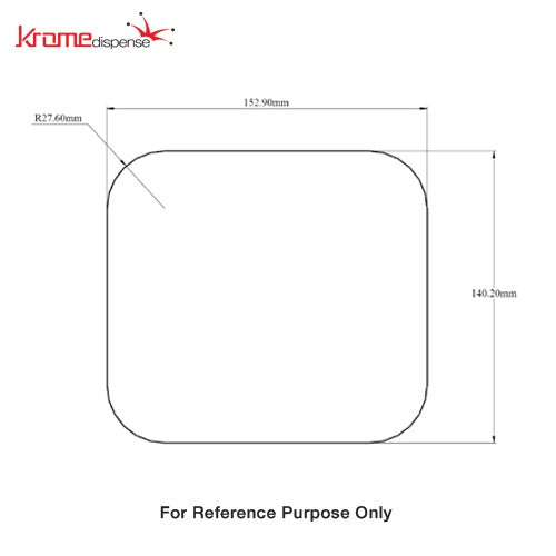 Krome Stainless Steel Knock Box Chute 7.32″ x 6.85″ x 3.50″